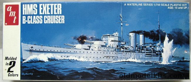 AMT-Matchbox 1/700 HMS Exeter (B Class) Heavy Cruiser, 4405 plastic model kit